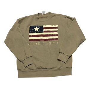 Vintage 90s Men’s Medium Olde Glory United States American Flag Sweatshirt